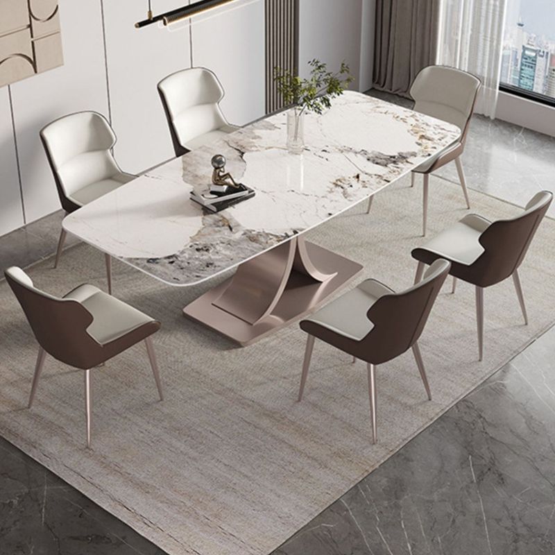 Modern Style Side Chair Metal Solid Back Dining Room Chair for Kitchen Clearhalo 'Dining Chairs' 'Dining Tables & Seating' 'dining_chair' 'furn' 'furn_dining_chair' 'Furniture' 'Kitchen & Dining Furniture' 1200x1200_f2247d4f-3108-409e-be26-9a0827dc4a5e