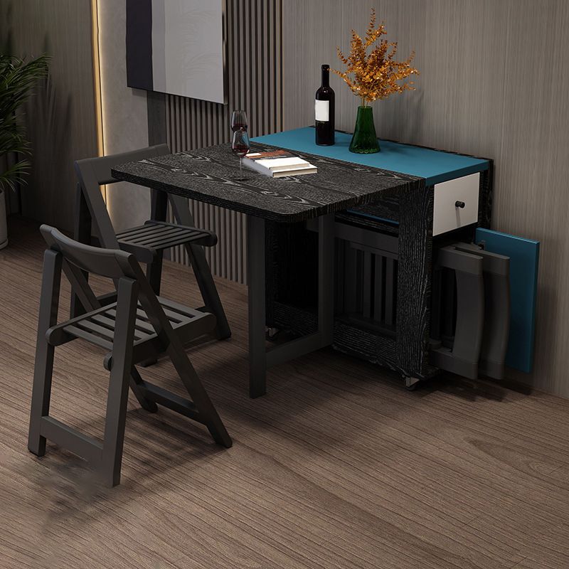 Modern Dining Set 1/3/5 Pcs Storage Folding Dining Table with Folding Chairs