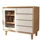 Mesa de buffet de madera sólida Modern de 31.5 pulgadas de 31.5 pulgadas con gabinete y cajones
