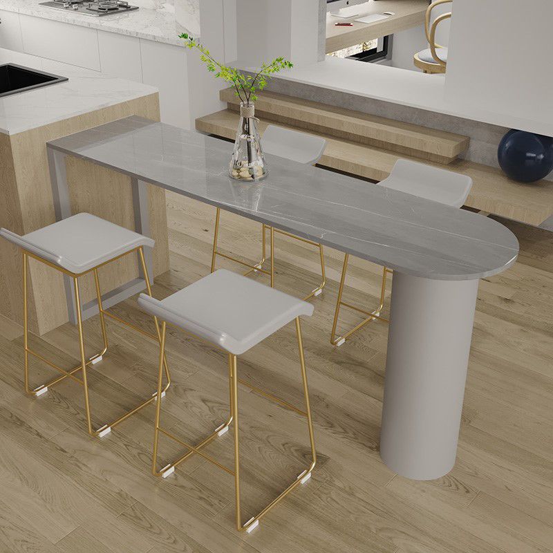 Marble Modern Double pedestal Patio Bar Table Indoor Bistro Bar Height Cocktail Table Clearhalo 'Bar Furniture' 'Bar Tables' 'bar_tables' 'furn' 'furn_bar_tables' 'Furniture' 'furniture_bar_tables' 'Kitchen & Dining Furniture' 1200x1200_f226d748-589f-473f-8d69-4b1110cf0b8d