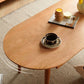 23" Wide Contemporary Cocktail Table Storage Oval Coffee Table
