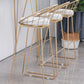 Scandinavian Style Counter Stool Upholstered Indoor Bar Stool with Footrest