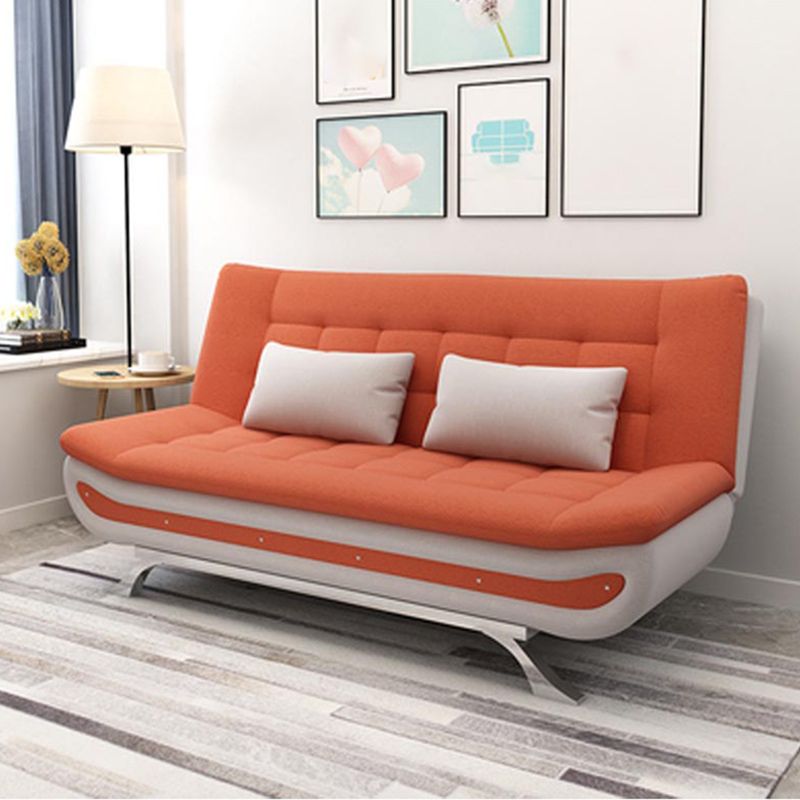74.80" W √ó 35.43" D √ó 35.43" H Biscuit Back Linen Armless Sofa with Foldable Clearhalo 'furn' 'furn_sofas' 'Furniture' 'furniture_sofas' 'kitchen' 'kitchen_sofas' 'Living Room Furniture' 'Sofa' 'sofas' 1200x1200_f22843c7-4227-4fdb-92e4-ef7cbd41a5e7