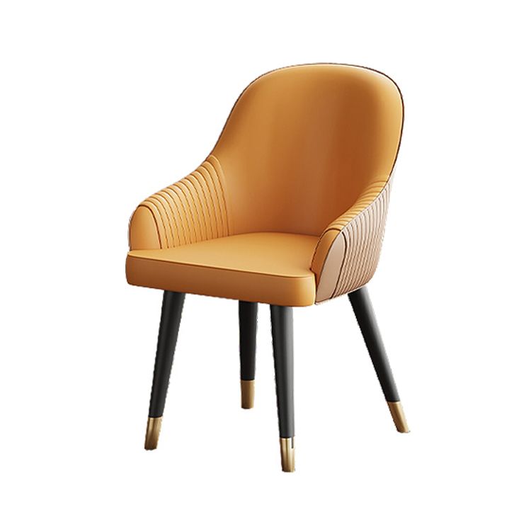 Glam Faux Leather Dining Chairs Upholstered Side Chair for Restaurant Use Clearhalo ' kitchen&dining_furn' 'Dining Chairs' 'Dining Tables & Seating' 'dining_chair' 'furn' 'furn_dining_chair' 'Furniture' 'furniture_dining_chair' 'Kitchen & Dining Furniture' 'kitchen' 1200x1200_f228d010-c812-4f1c-98a1-87ffec05a893