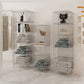 Glam Style Standard Bookshelf Metal Closed Back Shelf Bookcase for Home Use Clearhalo 'Bookcases' 'furn' 'furn_bookcases' 'Furniture' 'furniture_bookcases' 'Office Furniture' 1200x1200_f22a05ab-192a-468f-acc6-8cd73565048f