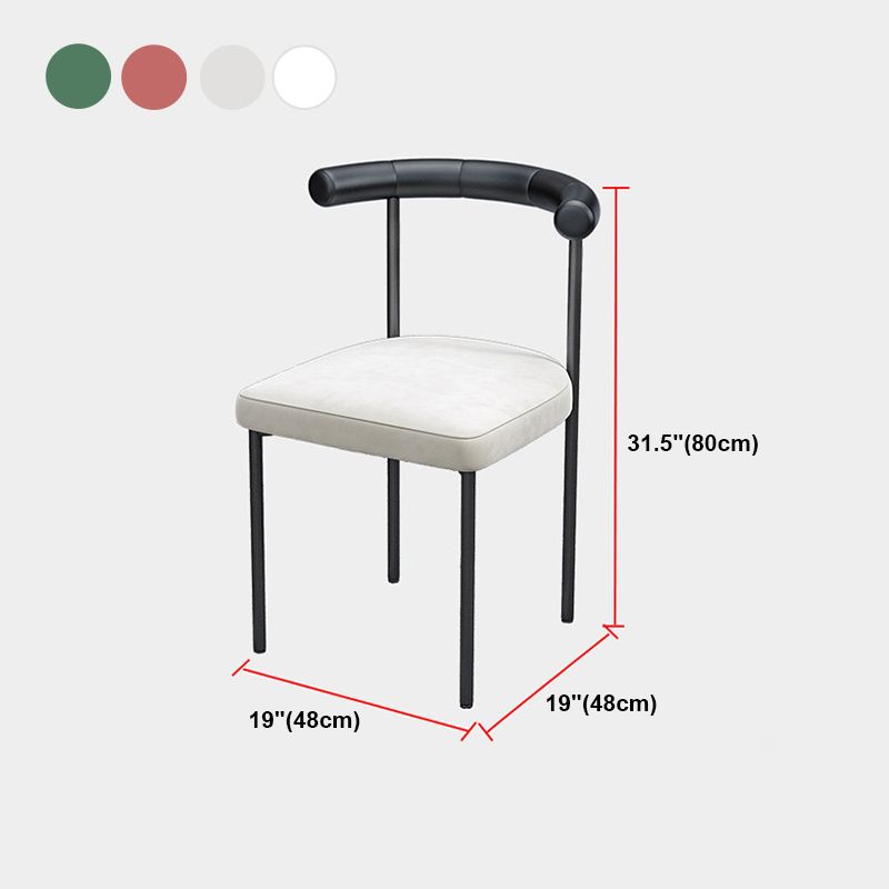 Contemporary Upholstered Armless Dining Chairs Open Back Side Chairs Clearhalo 'Dining Chairs' 'Dining Tables & Seating' 'dining_chair' 'furn' 'furn_dining_chair' 'Furniture' 'furniture_dining_chair' 'Kitchen & Dining Furniture' 1200x1200_f22a4f0e-79cf-4fc3-a17b-628697553947