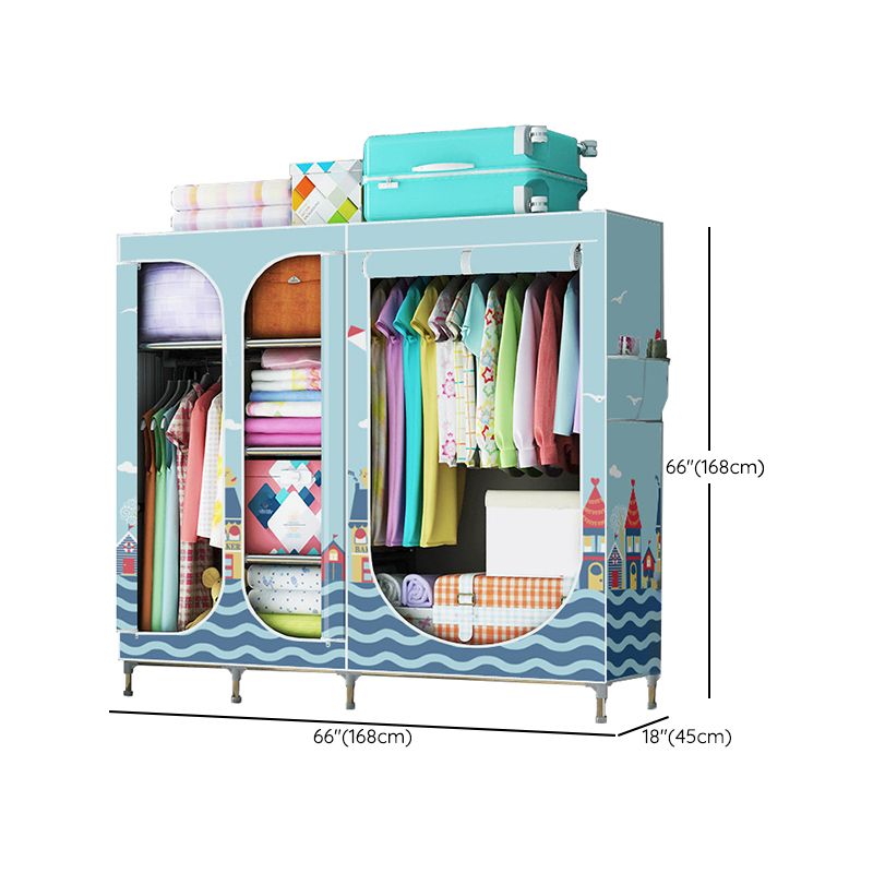 Placard de garde-robe à 3 portes de style contemporain avec jambes