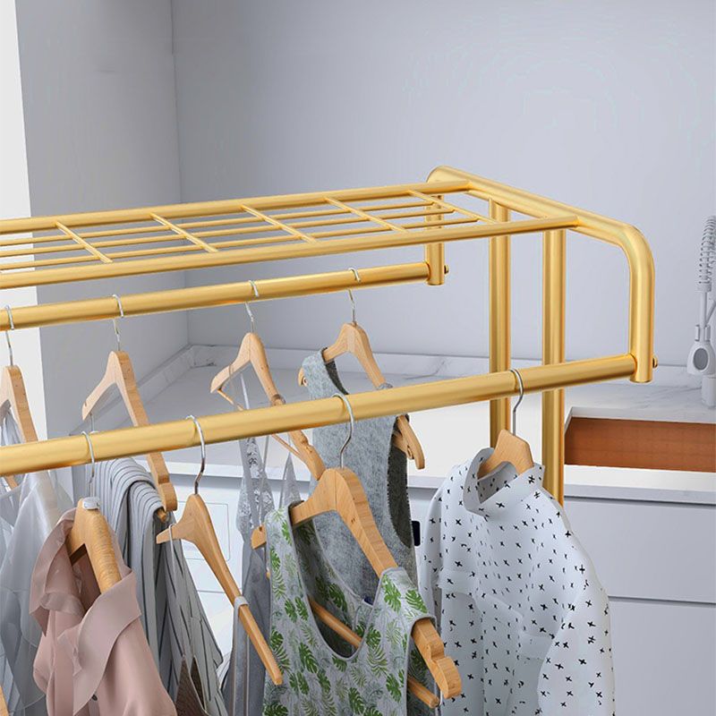 Industriële stijl kapsel rek metallic vrijstaand cut -rack met universeel wiel