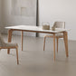 Modern Rectangle Dining Table Sintered Stone Table with Wooden Legs for Home Use Clearhalo 'Dining Tables & Seating' 'Dining Tables' 'dining_table' 'furn' 'furn_dining_table' 'Furniture' 'Kitchen & Dining Furniture' 1200x1200_f22b6dbb-8f10-4e34-91b5-159147427f42