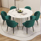 Nordic Round Stone Dining Table 1/7 Pieces Dining Set for Kitchen