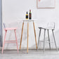 Indoor Glam Low Back Bar Stool Armless Metal and Plastic Bar Stool