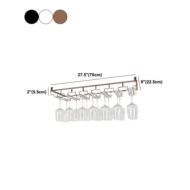 キャビネットの下のモダンハンギングワイングラスラックメタルガラス＆ステムウェアホルダー