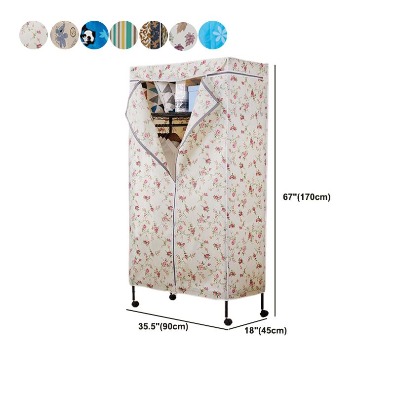 Hedendaagse stijl garderobe metaal verstelbare planken garderobe kast