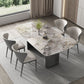Modern Sintered Stone Dining Set Rectangle 1/2/5/7 Pieces Dining Area Table Set