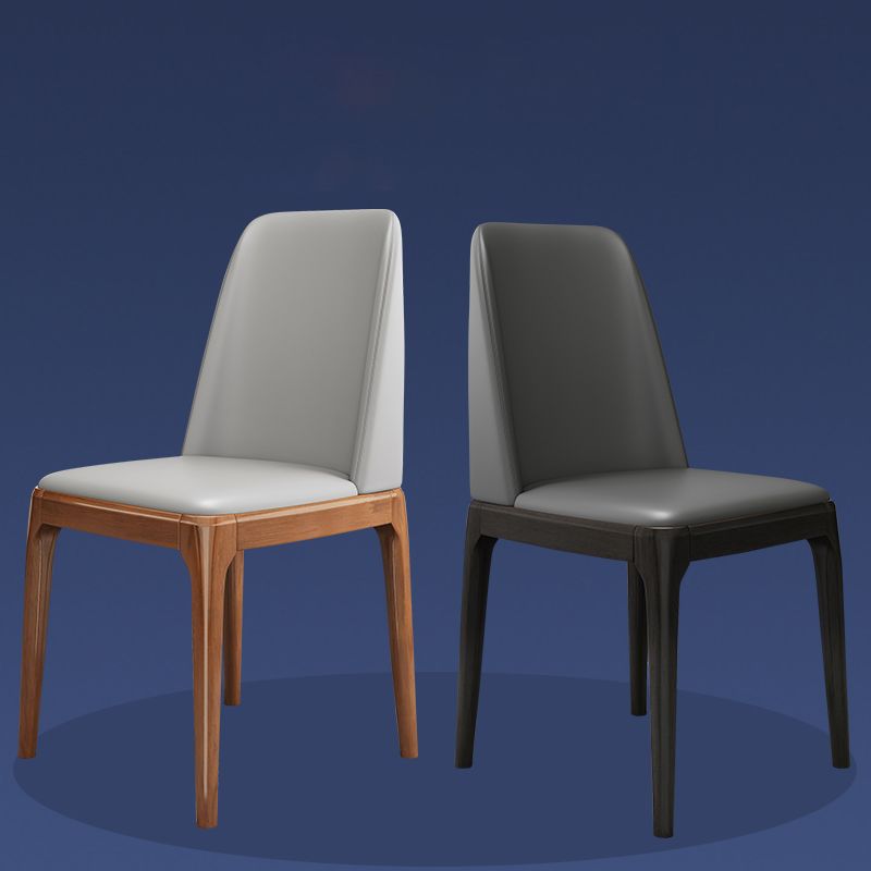 Scandinavian Home Side Chair Parsons Back Wood Armless Dining Room Chair Clearhalo ' kitchen&dining_furn' 'Dining Chairs' 'Dining Tables & Seating' 'dining_chair' 'furn' 'furn_dining_chair' 'Furniture' 'furniture_dining_chair' 'Kitchen & Dining Furniture' 'kitchen' 1200x1200_f22e0a92-97c0-43a0-bcaf-67bd6b03ae61