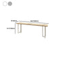 Contemporary Rectangle Bar Dining Table Pine Wood Bar Table with Double Pedestal