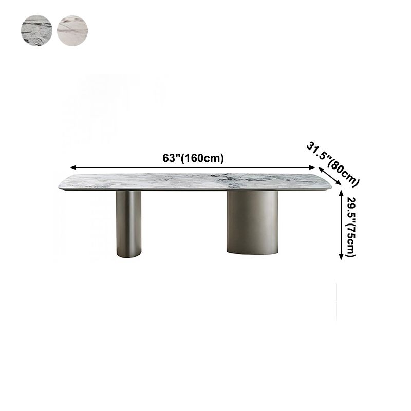 Metal Traditional Luxury Rectangle Table Sintered Stone Top Table for Kitchen Clearhalo ' dining_table' 'Dining Tables & Seating' 'Dining Tables' 'furn' 'furn_dining_table' 'Furniture' 'furniture_dining_table' 'Kitchen & Dining Furniture' 'kitchen&dining_furn' 'kitchen' 'kitchen_dining_table' 1200x1200_f22eb8f2-d0e9-4629-ad8a-7e3b9b8cee32
