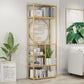 Modern Living Room Etagere Bookshelf Iron Frame Manufactured Wood Shelf Bookcase Clearhalo 'Bookcases' 'furn' 'furn_bookcases' 'Furniture' 'furniture_bookcases' 'Office Furniture' 1200x1200_f22ee1ef-e6a0-4430-82ad-15878755e5a4