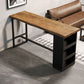 Industrial Style Bistro Bar Table Rectangle Wood Bar Table with Storage Clearhalo 'Bar Furniture' 'Bar Tables' 'bar_tables' 'furn' 'furn_bar_tables' 'Furniture' 'Kitchen & Dining Furniture' 1200x1200_f22f4dcd-650c-4e6a-ab2e-4d8bdb46f14c