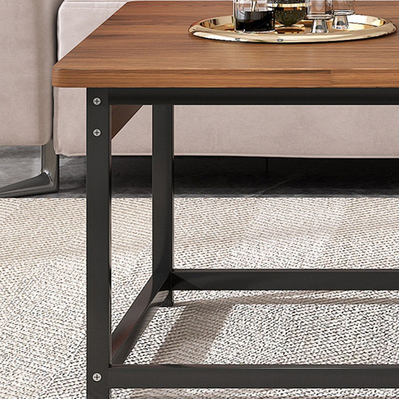 Tavolo da cocktail di caffè rettangolare moderno con scaffali di stoccaggio