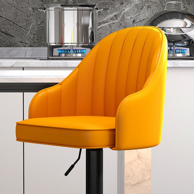 Modern Style Bar-stool PU Leather Counter Bar Stool with Metal Legs for Bristol Clearhalo 'Bar Furniture' 'Bar Stools' 'bar_stools' 'furn' 'furn_bar_stools' 'Furniture' 'furniture_bar_stools' 'Kitchen & Dining Furniture' 1200x1200_f2307412-108d-4ea8-a90c-69799f0aeccf