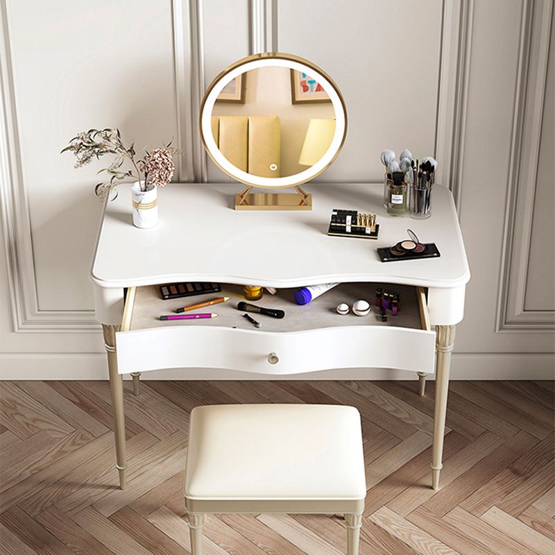 15 "brede glam make-up ijdelheid vaste houten kleedtafel met lade