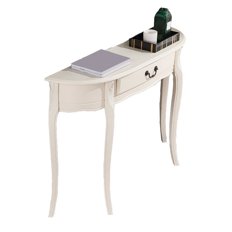 Mid-Century Modern Console Table Half Moon 4 Legs Rubbered Wood Sofa Console Table Clearhalo 'Console Tables' 'console_tables' 'Entry & Mudroom Furniture' 'furn' 'furn_console_tables' 'Furniture' 1200x1200_f2328cd5-4393-4aa9-83e6-91129366f994