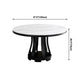 Contemporary Round Shape Table Sintered Stone White Standard Dining Table for Kitchen Clearhalo ' dining_table' 'Dining Tables & Seating' 'Dining Tables' 'furn' 'furn_dining_table' 'Furniture' 'furniture_dining_table' 'Kitchen & Dining Furniture' 'kitchen&dining_furn' 'kitchen' 'kitchen_dining_table' 1200x1200_f2332009-bce1-4b29-af1c-cc8f20db1ab4