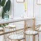 Rectangle White Solid Wood Table Gold and Metal Base Bar Table for Kitchen Living Room Clearhalo 'Bar Furniture' 'Bar Tables' 'bar_tables' 'furn' 'furn_bar_tables' 'Furniture' 'Kitchen & Dining Furniture' 1200x1200_f2343c5a-31df-4b8f-b2fe-f9795897c76c