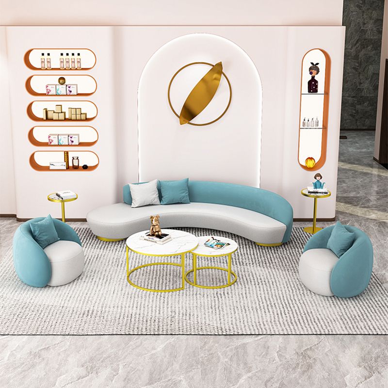 Canapé canapé incurvé contemporain pour le salon, appartement