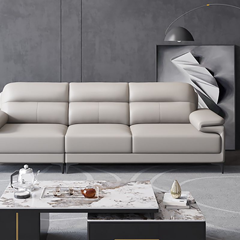 Contemporary Pillowed Back Cushions Sofa/Sectional with Pillow Top Arm Clearhalo 'furn' 'furn_sectionals' 'Furniture' 'furniture_sectionals' 'kitchen' 'kitchen_sectionals' 'Living Room Furniture' 'Sectionals' 1200x1200_f23719dd-4805-4790-a332-138e99112851