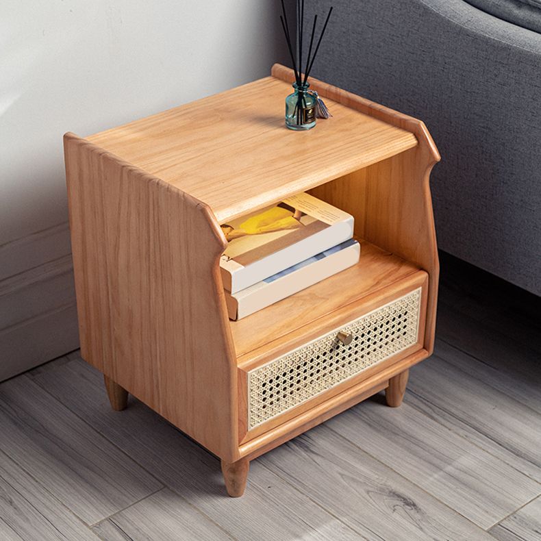 1 Drawer Night Table Modern Solid Wood Nightstand ,20.5" Tall Clearhalo 'Bedroom Furniture' 'furn' 'furn_night_stand' 'Furniture' 'night_stand' 'Nightstands' 1200x1200_f2379321-44f5-4b39-9d2b-ea2e91531931