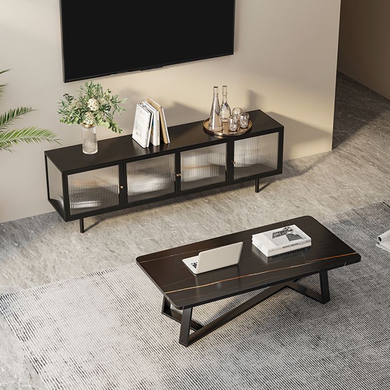 Industrial Enclosed TV Cabinet Home Metal TV Stand with Splayed Legs Clearhalo 'furn' 'furn_tv_stands_entertainment_centers' 'Furniture' 'Living Room Furniture' 'TV Stands & Entertainment Centers' 'TV Stands & Media Storage Furniture' 'tv_stands_entertainment_centers' 1200x1200_f238a3eb-5272-4071-82f3-ff8064d37480