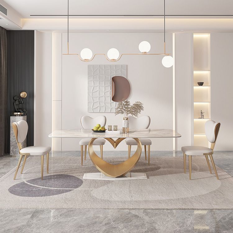 1/2/4/5/7/9 Pieces Rectangle Dining Set Luxurious Sintered Stone Top Dining Table Set