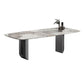 Luxury Double Pedestal Dining Table Sintered Stone Dining Room Desk Clearhalo 'Dining Tables & Seating' 'Dining Tables' 'dining_table' 'furn' 'furn_dining_table' 'Furniture' 'Kitchen & Dining Furniture' 1200x1200_f23a8627-f815-4677-bb3d-a6ccafea6ea4