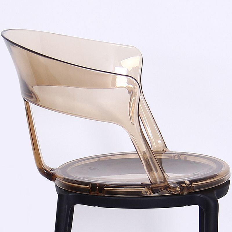 Contemporary Style Arm Chair Open Back Side Plastic Chair for Dining Room
