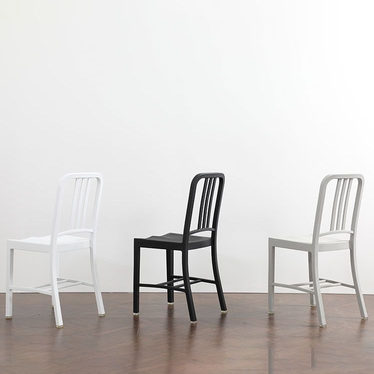 Modern Home Slat Back Side Chair Matte Finish Plastic Dining Chair Clearhalo ' kitchen&dining_furn' 'Dining Chairs' 'Dining Tables & Seating' 'dining_chair' 'furn' 'furn_dining_chair' 'Furniture' 'furniture_dining_chair' 'Kitchen & Dining Furniture' 'kitchen' 1200x1200_f23b5932-2101-4094-ad97-18eb6d0b87eb