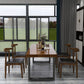 Black Metal Sled Base Table Industrial Dining Site Table with Wood Top Clearhalo 'Dining Tables & Seating' 'Dining Tables' 'dining_table' 'furn' 'furn_dining_table' 'Furniture' 'Kitchen & Dining Furniture' 1200x1200_f23b75d1-d322-4b82-b5fb-3fc0cfbff80c