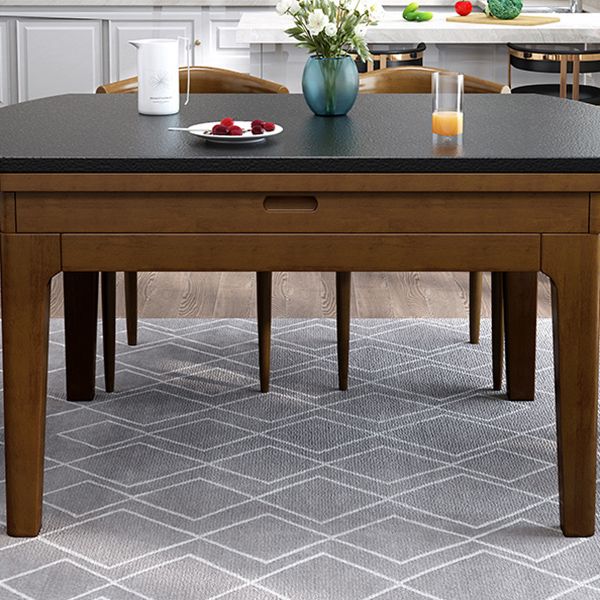 Mesa de comedor redonda Muebles de piedra estilo moderno con hoja abatible