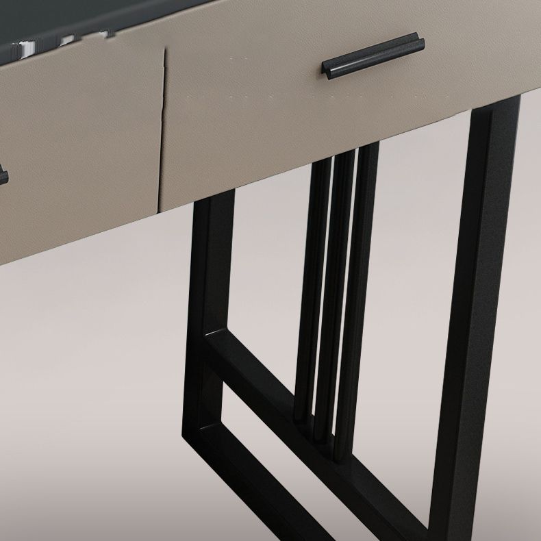 Tavolo da vanità a specchio e set di sgabelli da 25,59 "Scantina di vanità in pietra larga