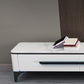 2 Drawers TV Console Modern Stone Media Console with Splayed Wooden Legs Clearhalo 'furn' 'furn_tv_stands_entertainment_centers' 'Furniture' 'Living Room Furniture' 'TV Stands & Entertainment Centers' 'TV Stands & Media Storage Furniture' 'tv_stands_entertainment_centers' 1200x1200_f240cde1-07e2-4585-b912-8929dd952c4a