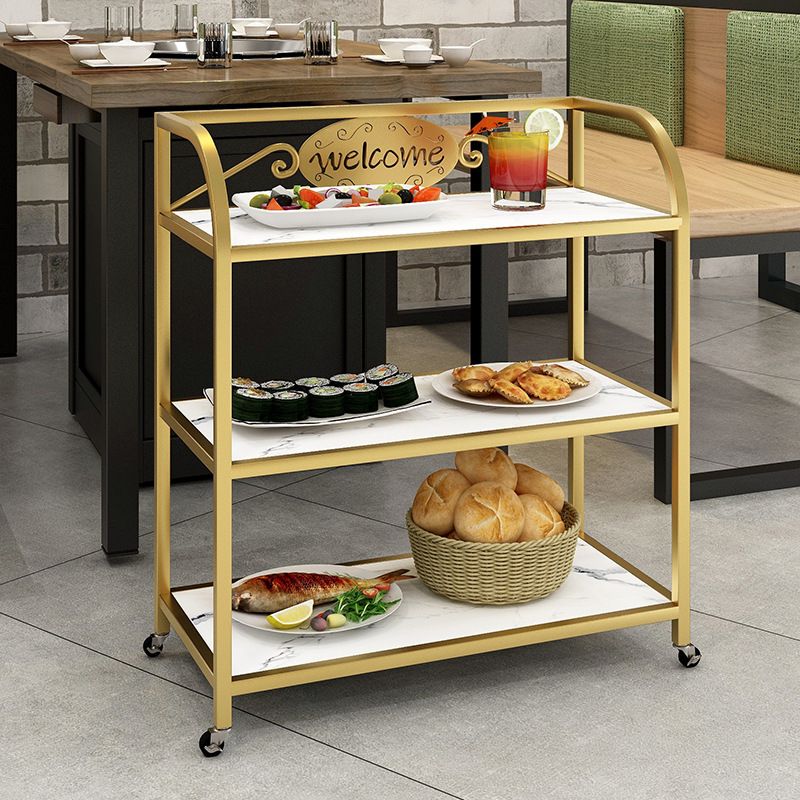 Mesa de preparación de comedor moderno 23.6 "L Mesa de preparación de almacenamiento abierto