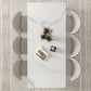 Mesa de comedor estilo Glam, mesa de comedor rectangular de piedra en blanco
