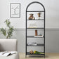 Modern Metal Bookcase Standard Vertical Open Shelf Bookshelf