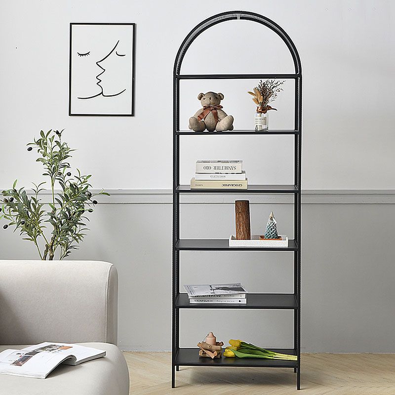 Modern Metal Bookcase Standard Vertical Open Shelf Bookshelf