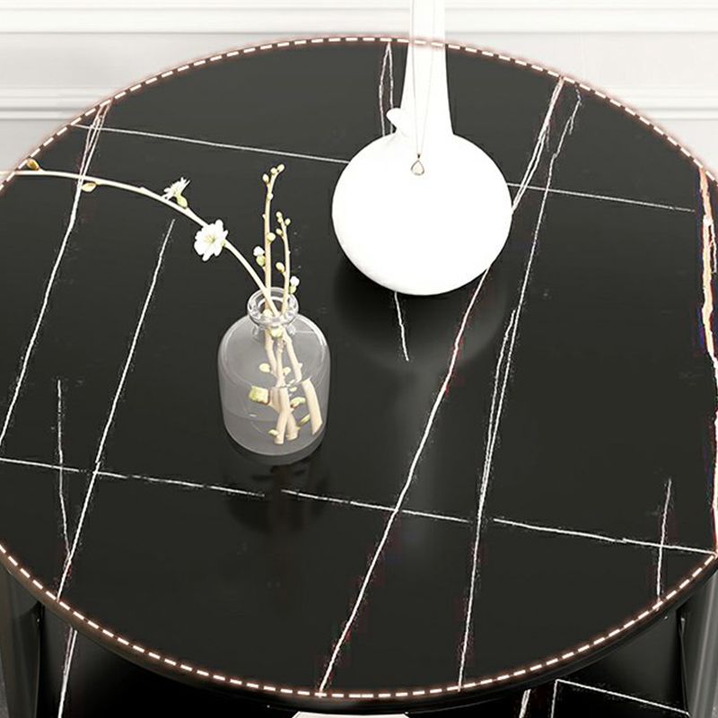 Glam Metal Side Table with Shelves Geometric Stone Top Accent Side Table Clearhalo 'Coffee & Accent Tables' 'End & Side Tables' 'end_side_tables' 'furn' 'furn_end_side_tables' 'Furniture' 'Living Room Furniture' 1200x1200_f24361ab-1f92-46fc-9d37-ce566b77d909