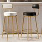 Glam Armless Backrest Counter Stool Iron Counter Stool with Cushion and Pedal Clearhalo 'Bar Furniture' 'Bar Stools' 'bar_stools' 'furn' 'furn_bar_stools' 'Furniture' 'Kitchen & Dining Furniture' 1200x1200_f243ae47-656e-4d45-85fa-231030d79f6f