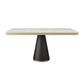 Sintered Stone Top Dining Table Traditional Luxury Dining Table with Metal Frame Clearhalo ' dining_table' 'Dining Tables & Seating' 'Dining Tables' 'furn' 'furn_dining_table' 'Furniture' 'furniture_dining_table' 'Kitchen & Dining Furniture' 'kitchen&dining_furn' 'kitchen' 'kitchen_dining_table' 1200x1200_f244dfce-1c2a-466d-9caf-7115fa4facea