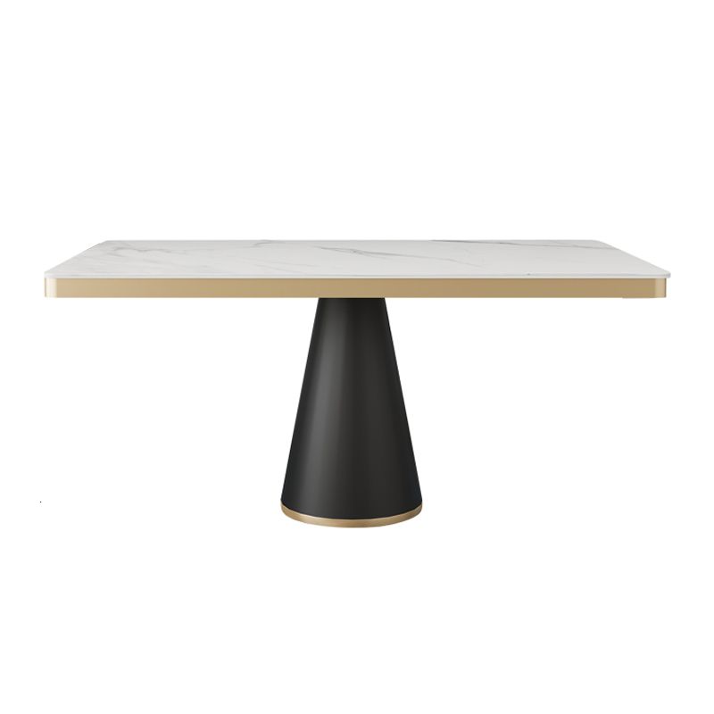 Sintered Stone Top Dining Table Traditional Luxury Dining Table with Metal Frame Clearhalo ' dining_table' 'Dining Tables & Seating' 'Dining Tables' 'furn' 'furn_dining_table' 'Furniture' 'furniture_dining_table' 'Kitchen & Dining Furniture' 'kitchen&dining_furn' 'kitchen' 'kitchen_dining_table' 1200x1200_f244dfce-1c2a-466d-9caf-7115fa4facea