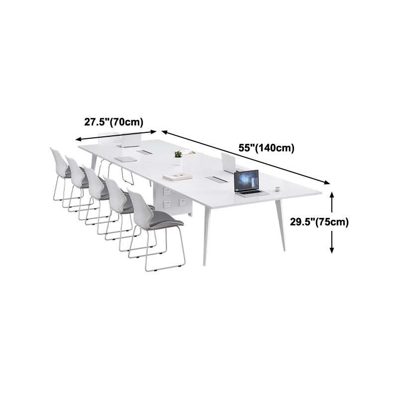 Tavolo da incontro in legno Home Office di scrittura rettangolare moderna
